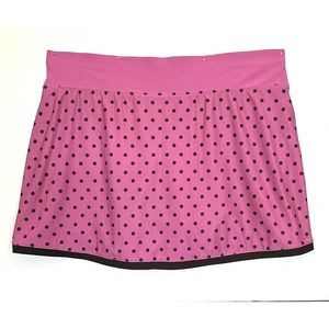 Nike Golf Skort Womens Medium Lined Tennis Pickleball Pink Black Polka dots